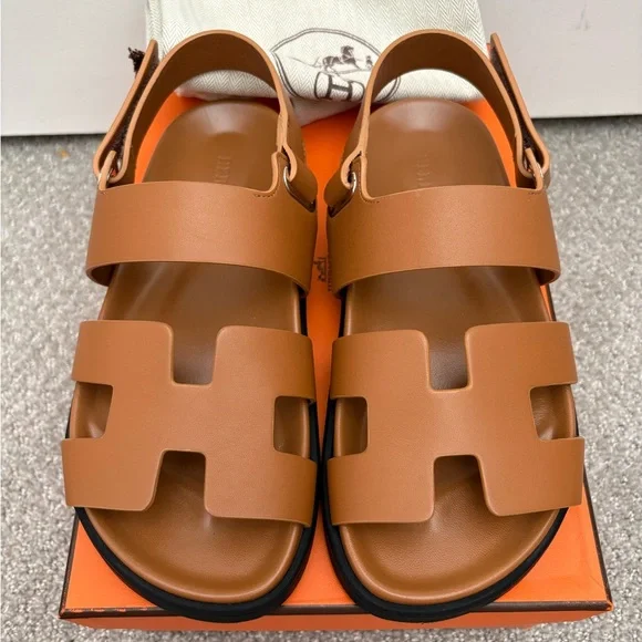 Authentic Hermes takara chypre gold Sandals 36 - Picture 2 of 13